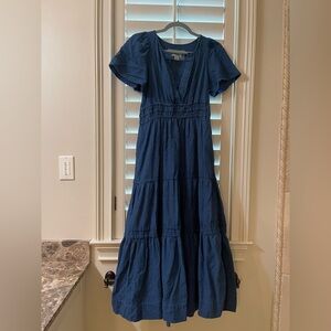 Anthropologie Deep Blue Sumerset dress